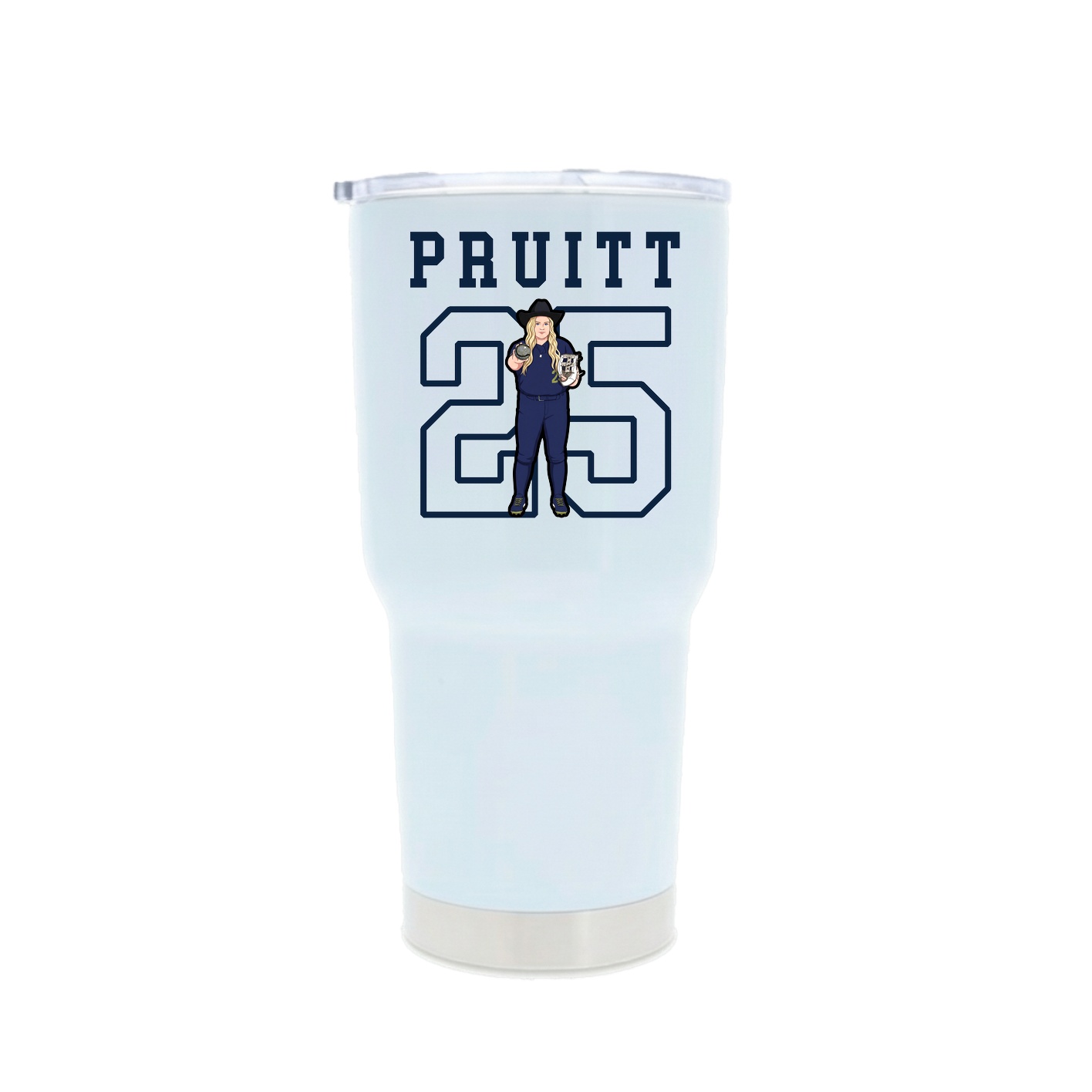 30oz Stainless Steel Tumbler — Shirsey in White