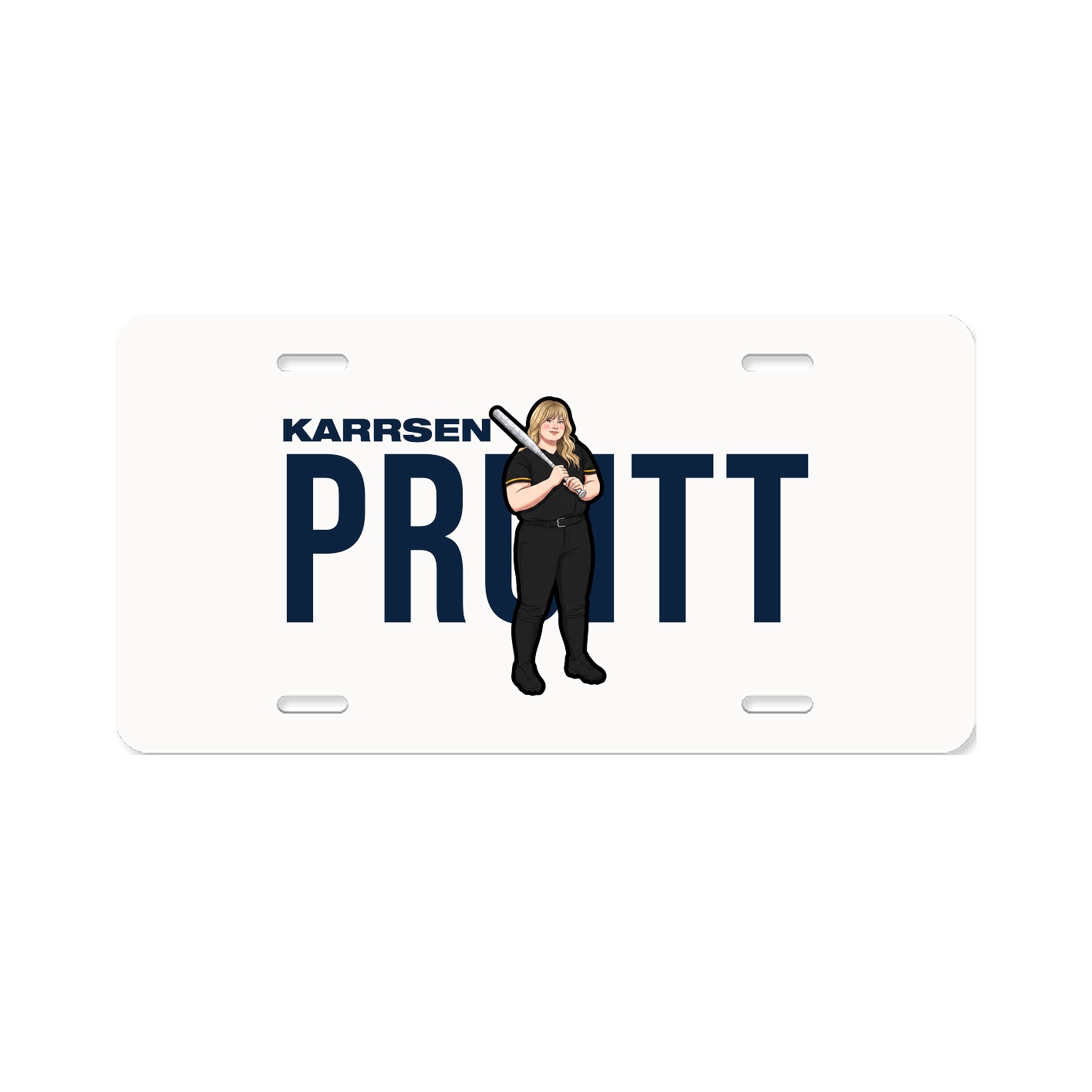 License Plate — Player Name in Classic