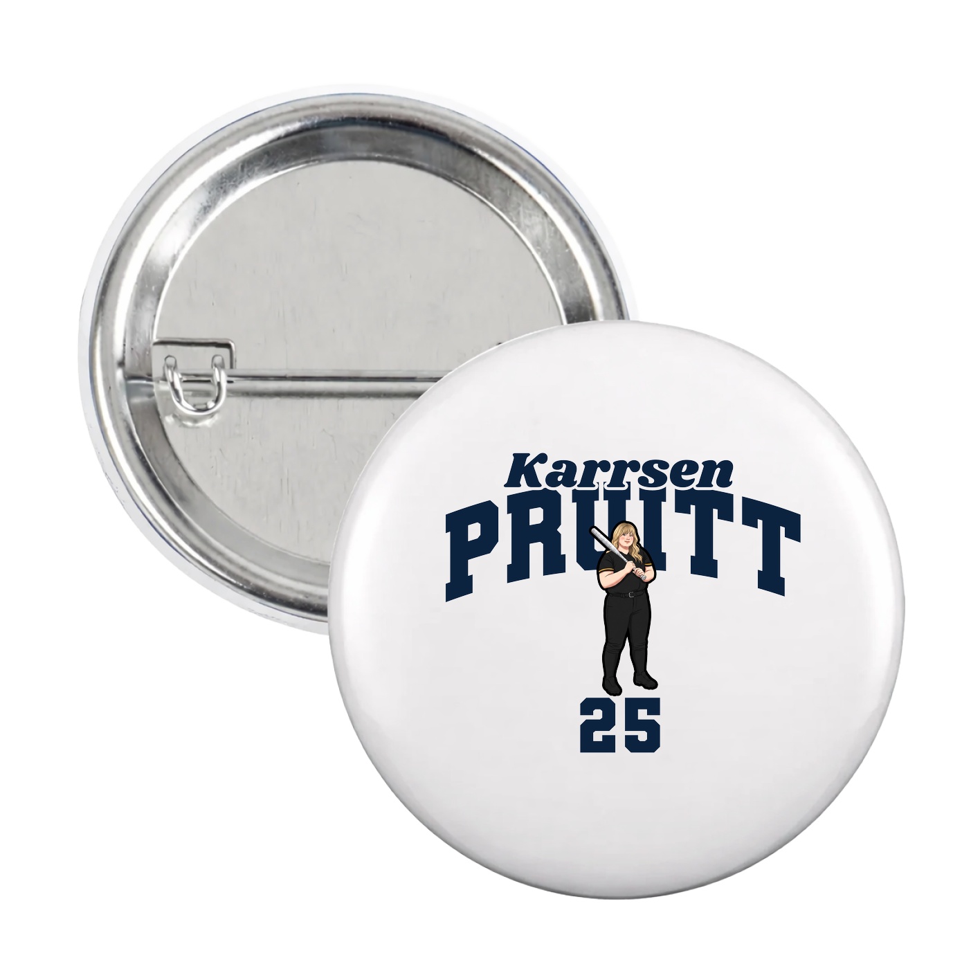 Game Day Button — Signature Arch in White