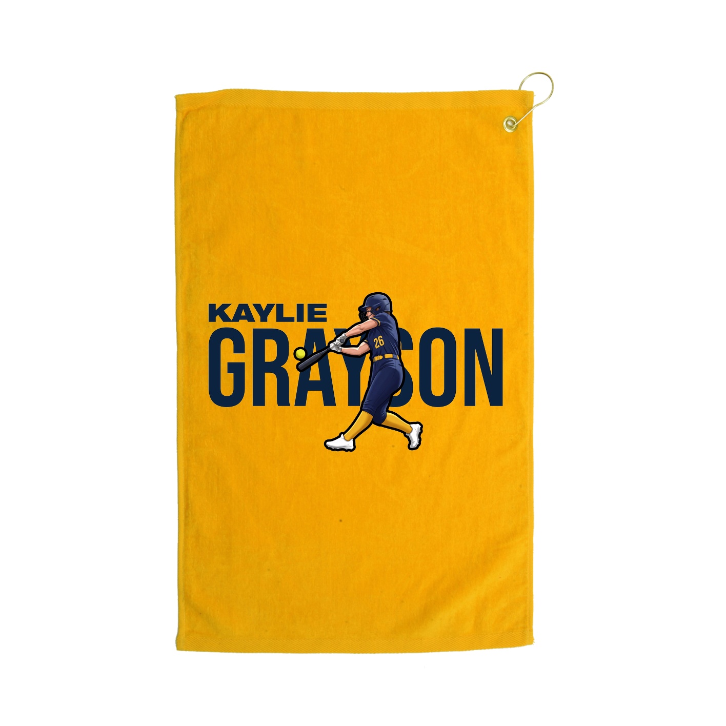 Golf Towel — Player Name in Gold