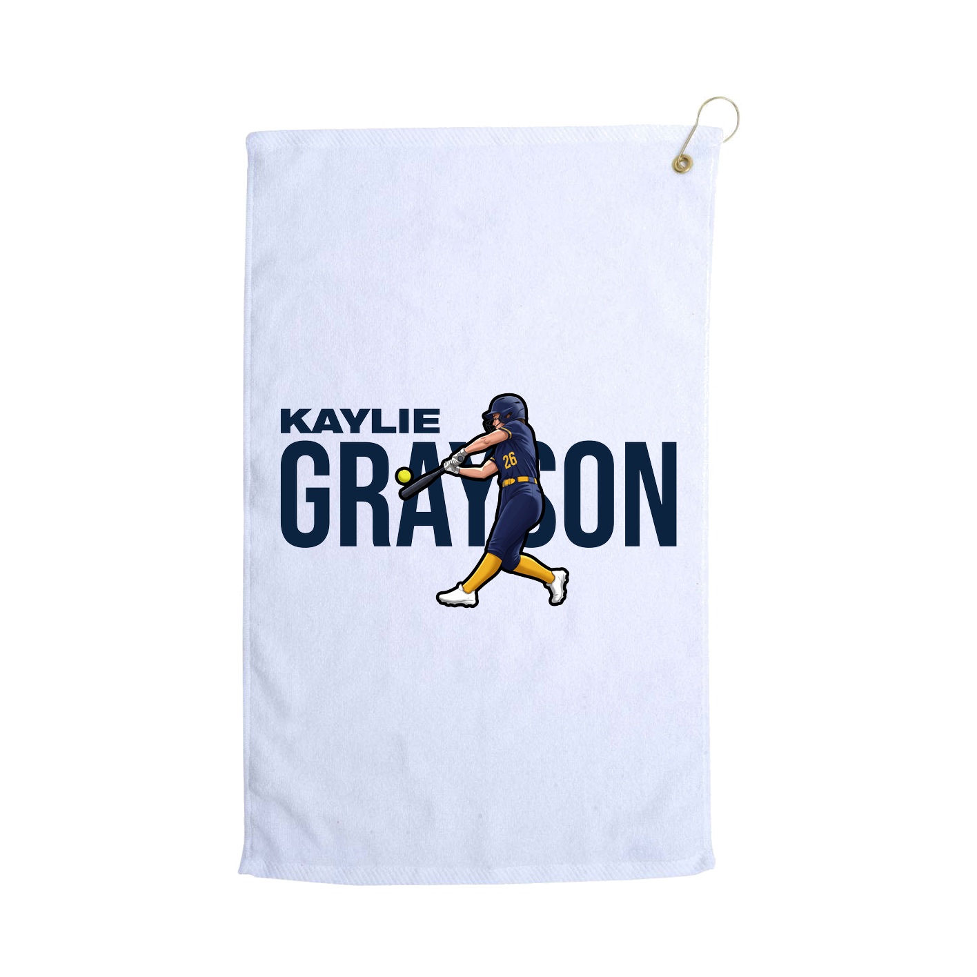 Golf Towel — Player Name in White