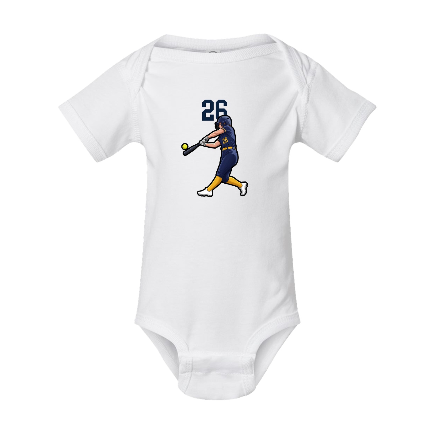 Baby Onesie — Number Top in White