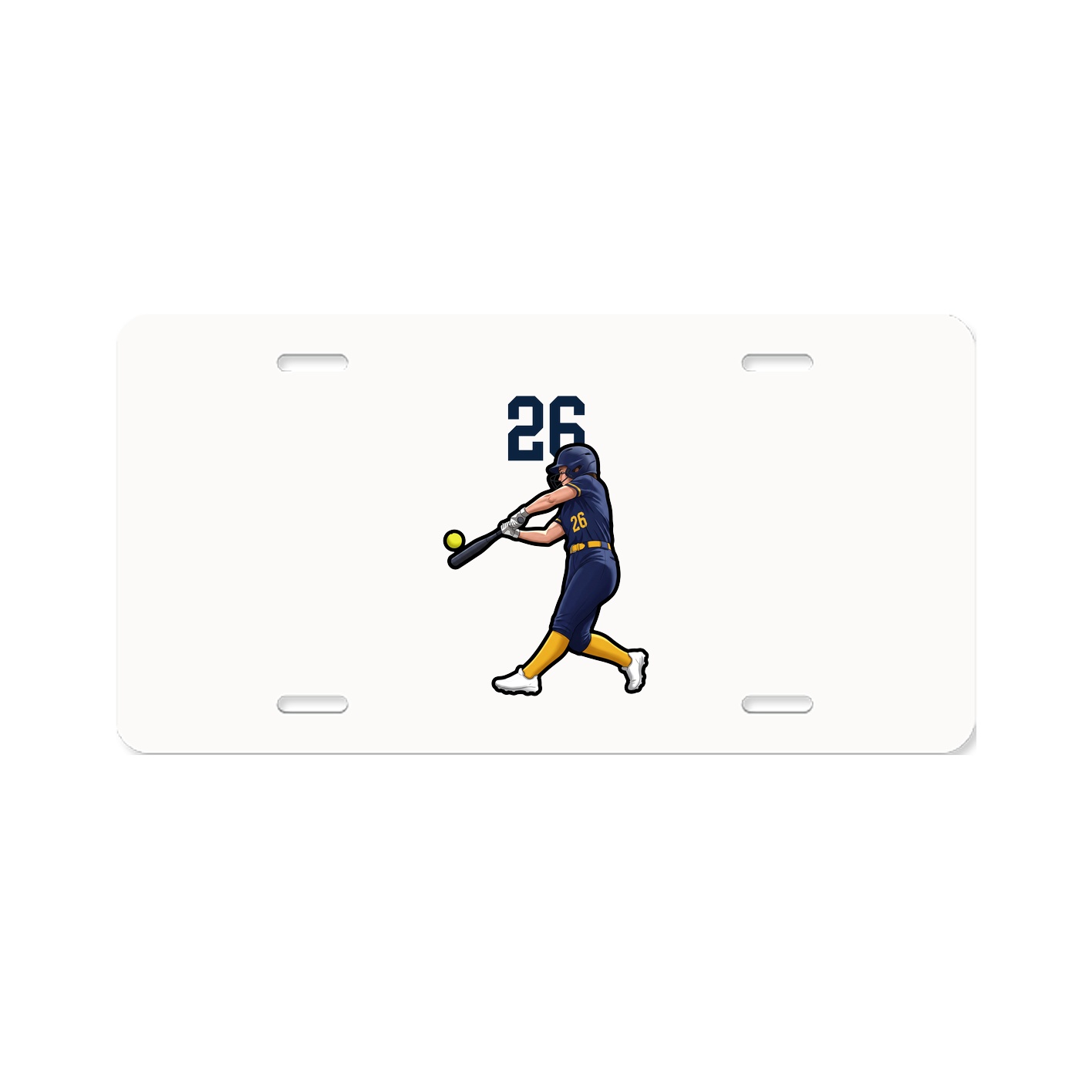 License Plate — Number Top in Classic