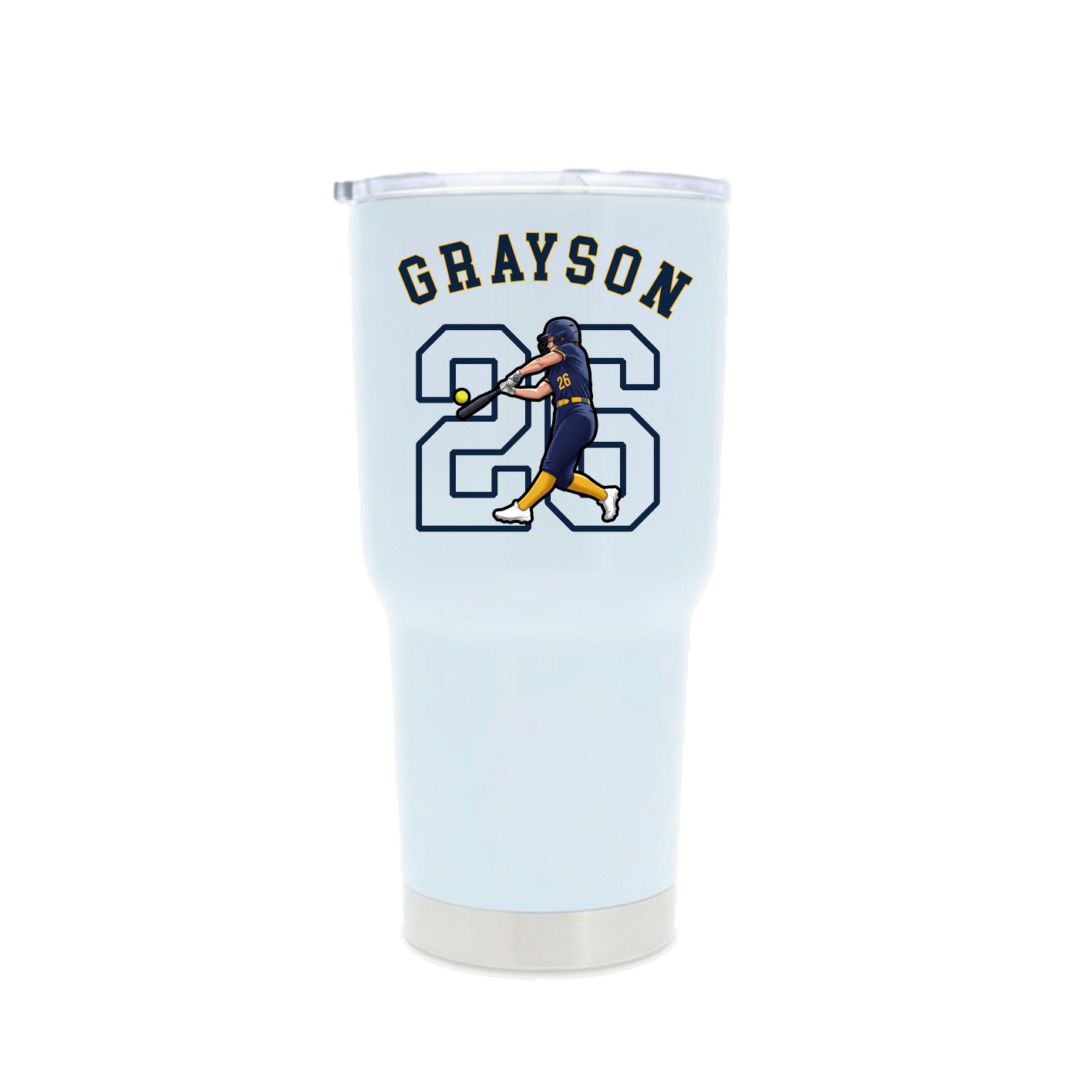 30oz Stainless Steel Tumbler — Shirsey Arch in White