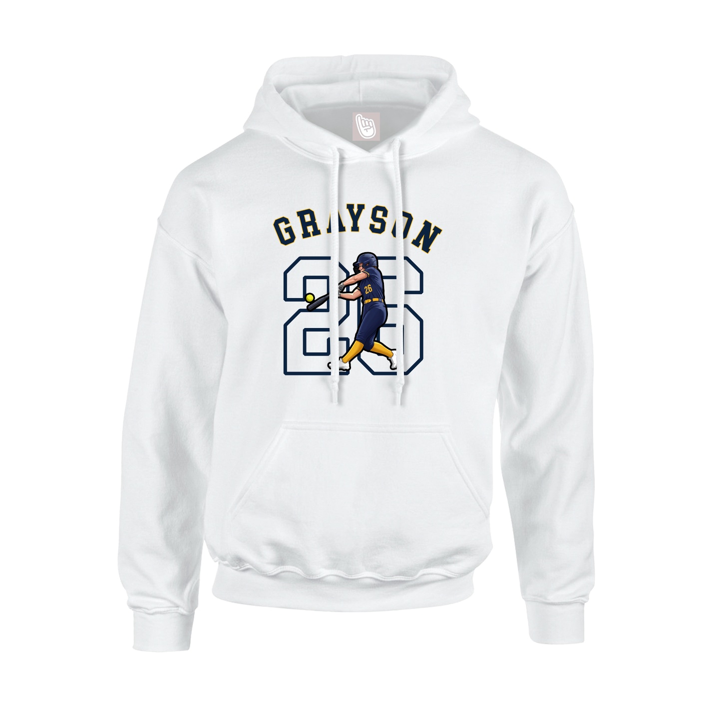 Youth Hoodie — Shirsey Arch in White