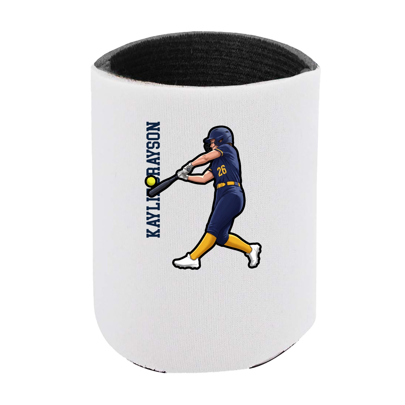 Can Holder — Name Vertical in White