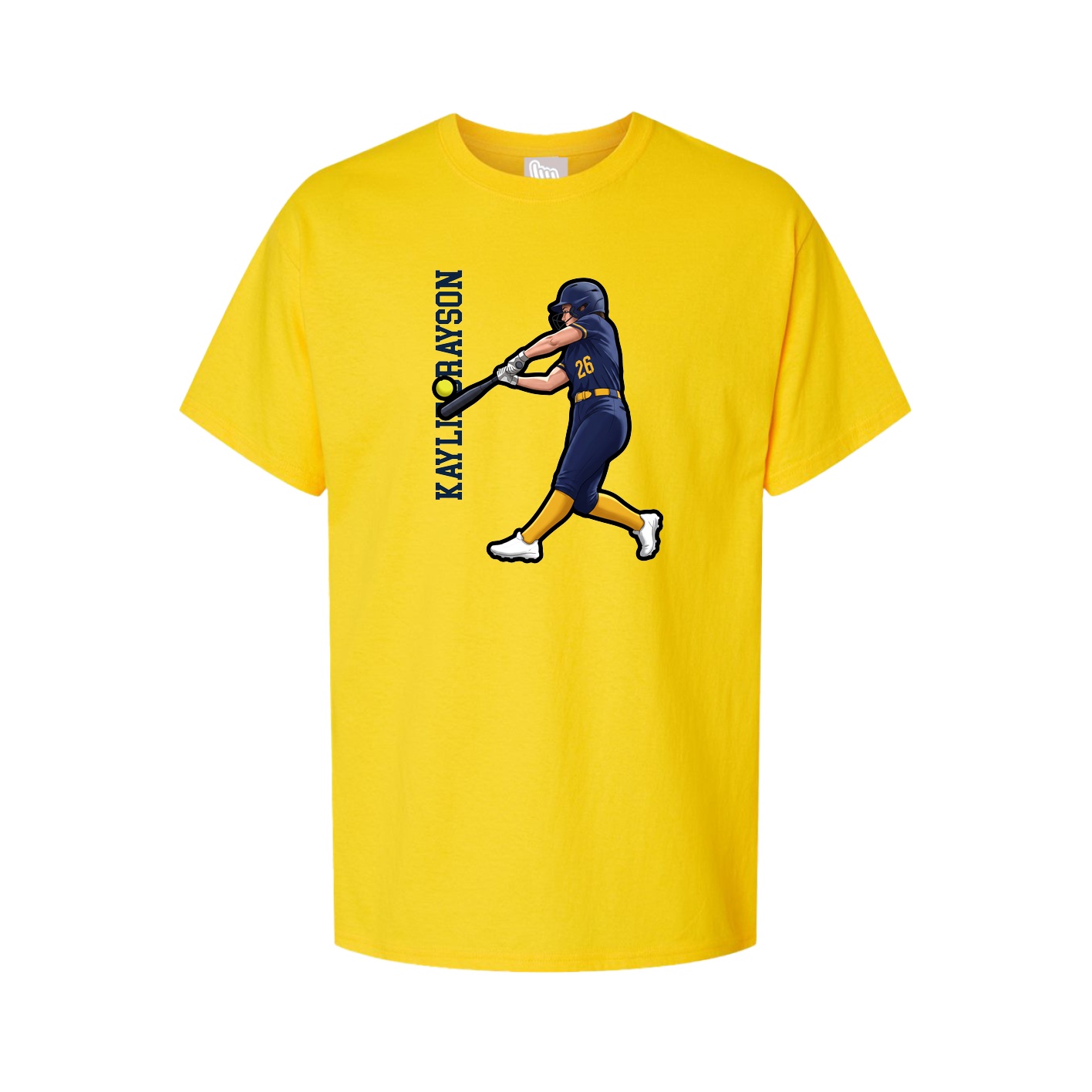 Tee — Name Vertical in Gold