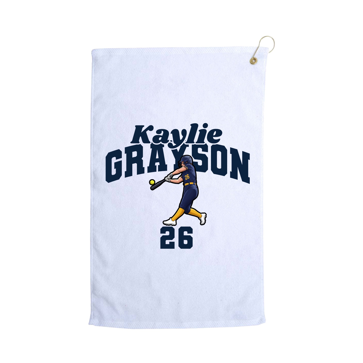 Golf Towel — Signature Arch in White