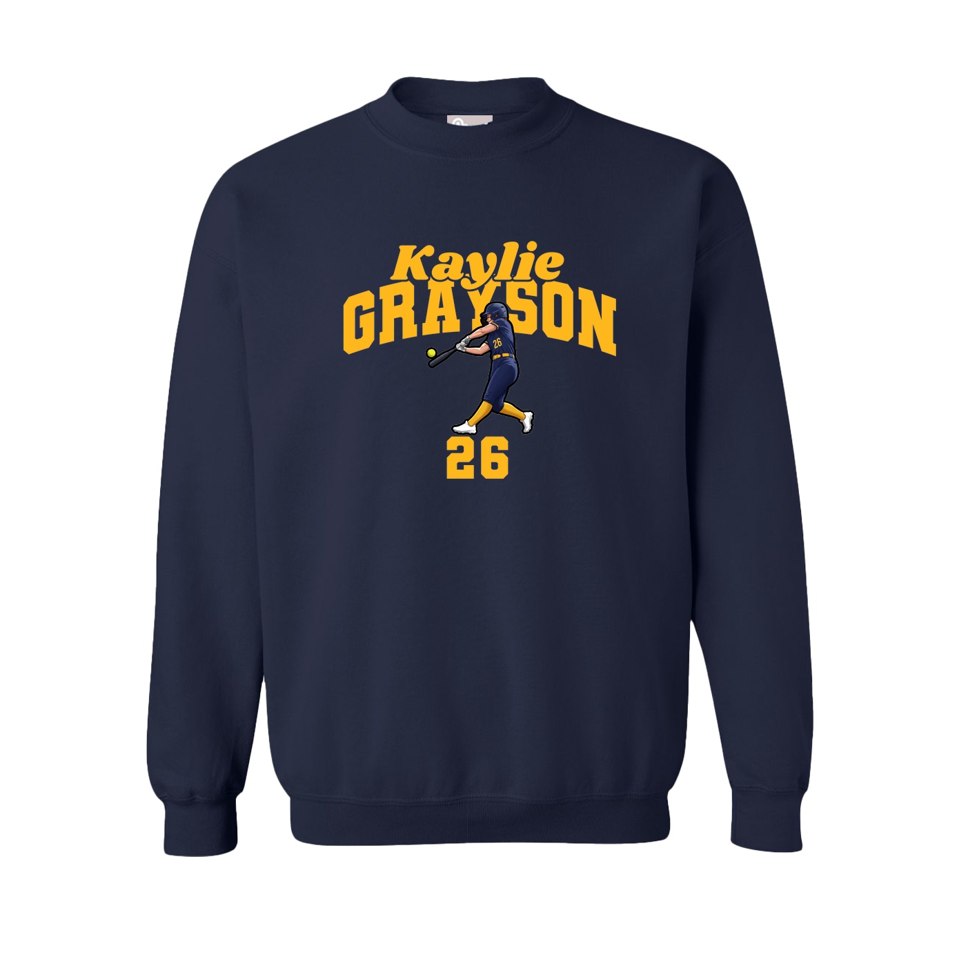Fleece Crew — Signature Arch in Navy