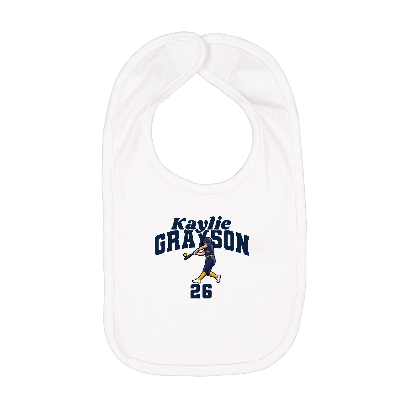 Infant Bib — Signature Arch in White