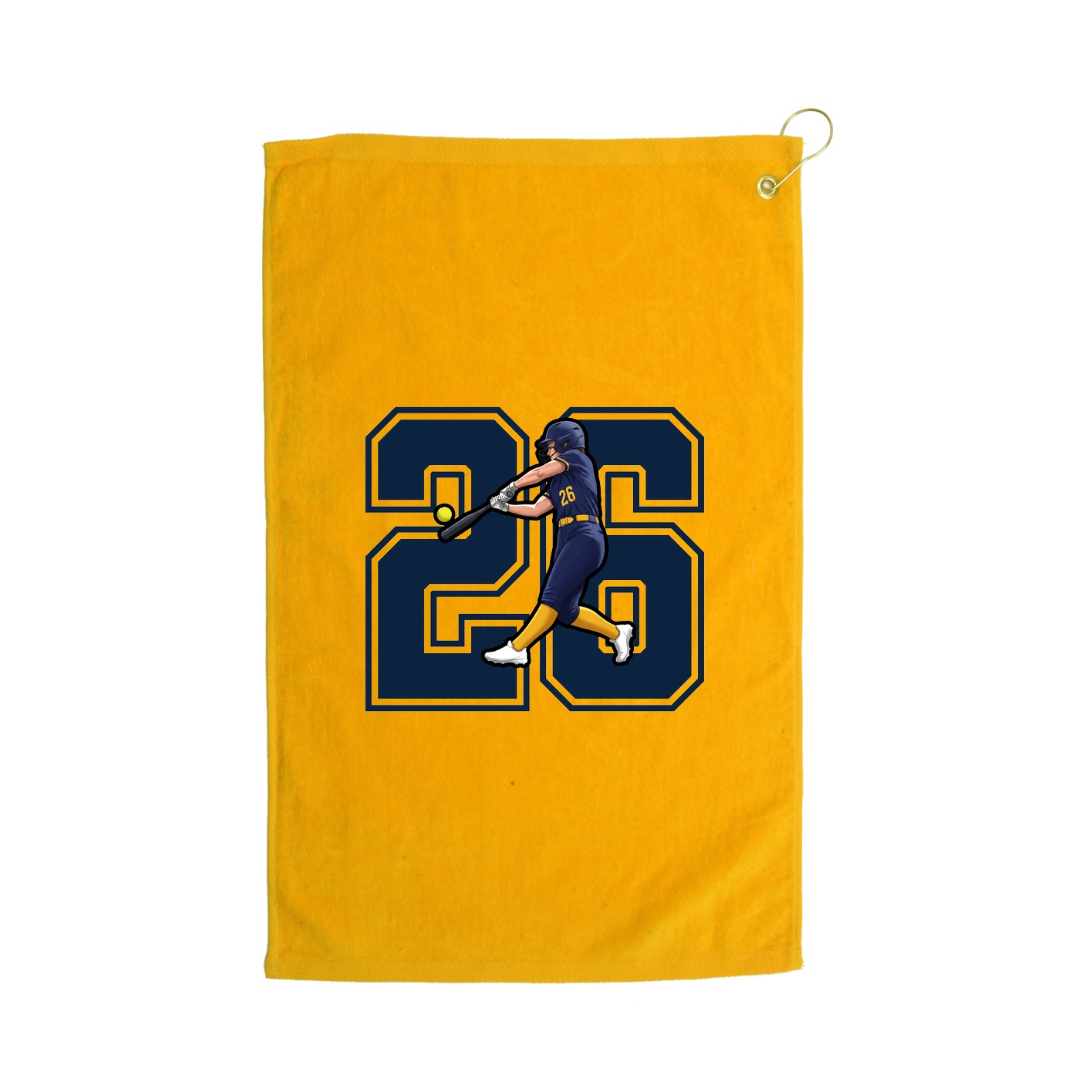 Golf Towel — Number in Gold