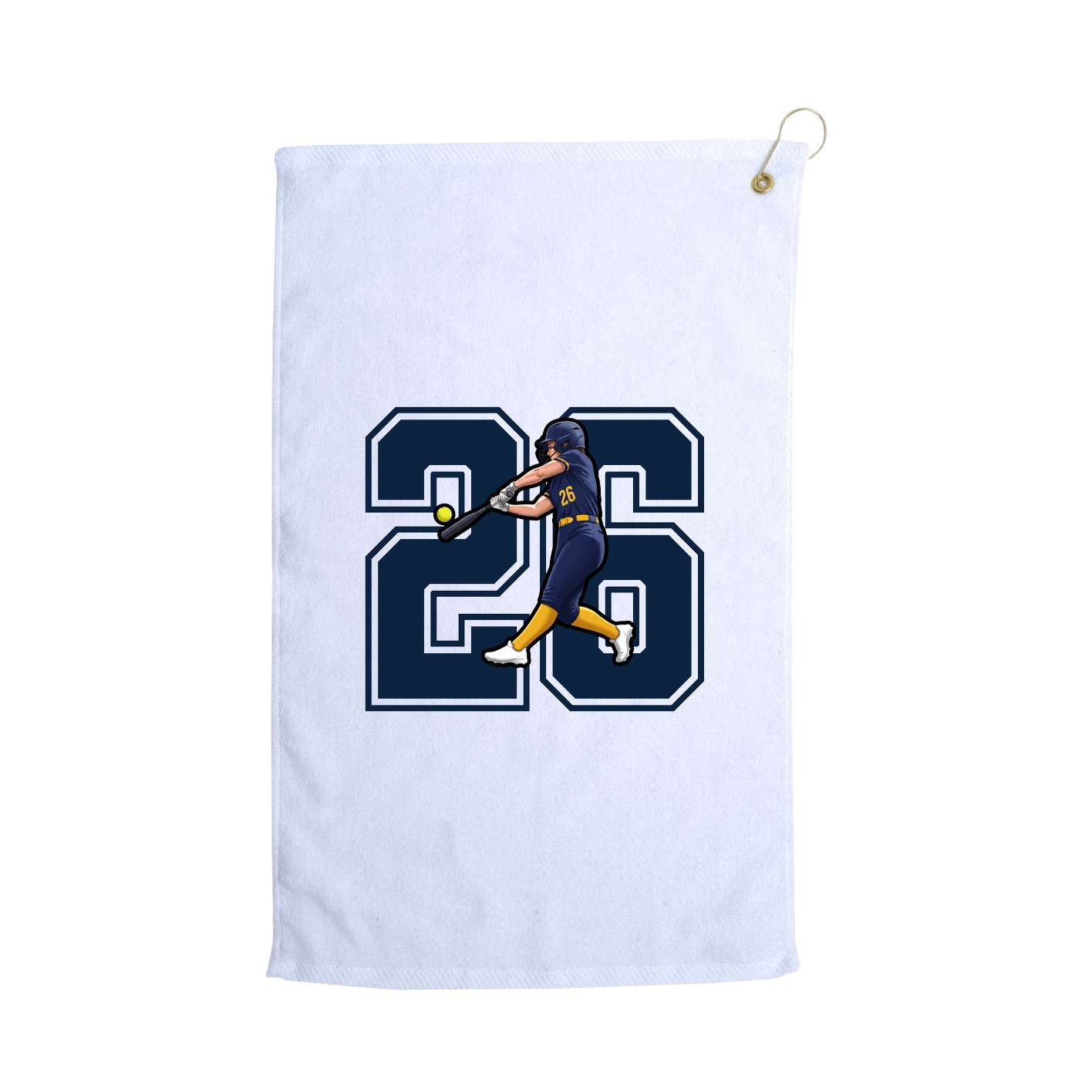 Golf Towel — Number in White