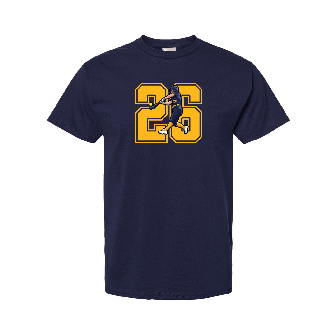 Youth Tee — Number in Navy