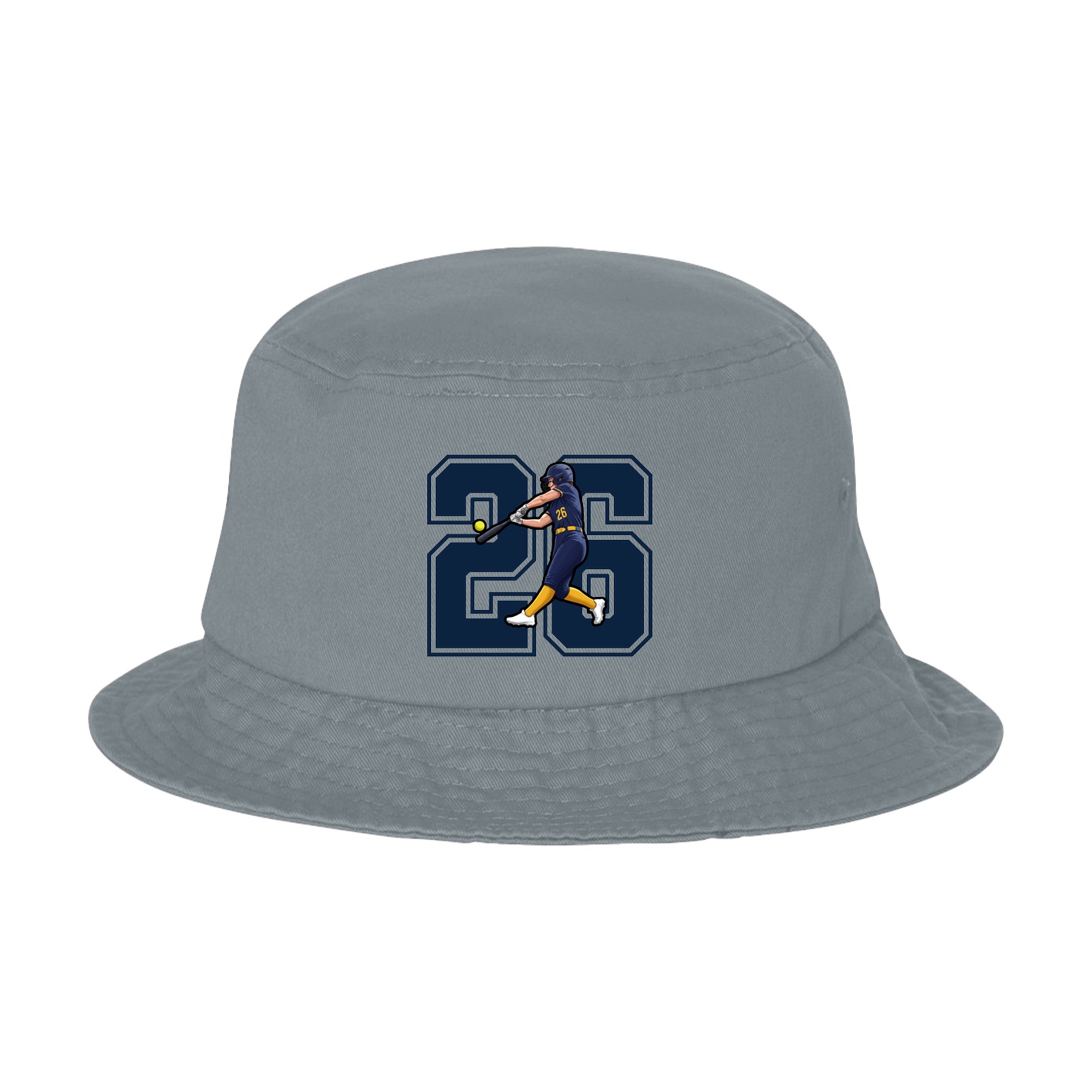 Bucket Cap — Number in Grey
