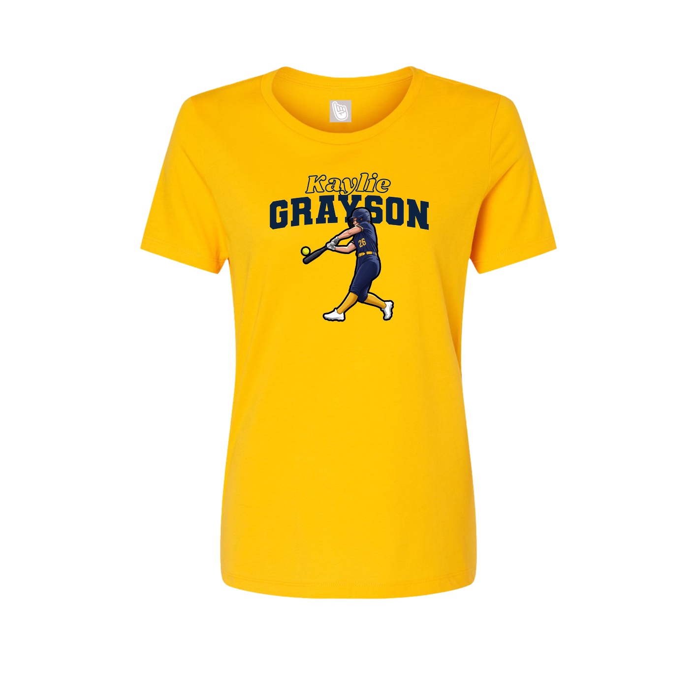 Womens Tee — Name Arch in Gold