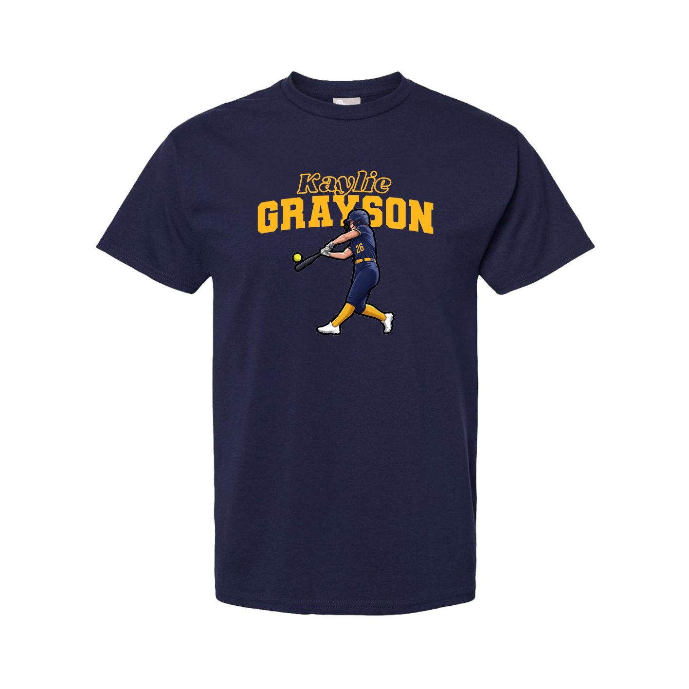 Youth Tee — Name Arch in Navy