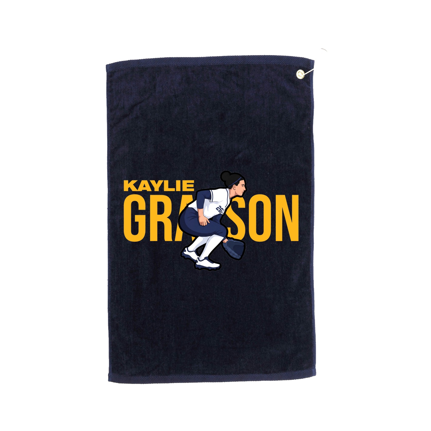 Golf Towel — Player Name in Navy