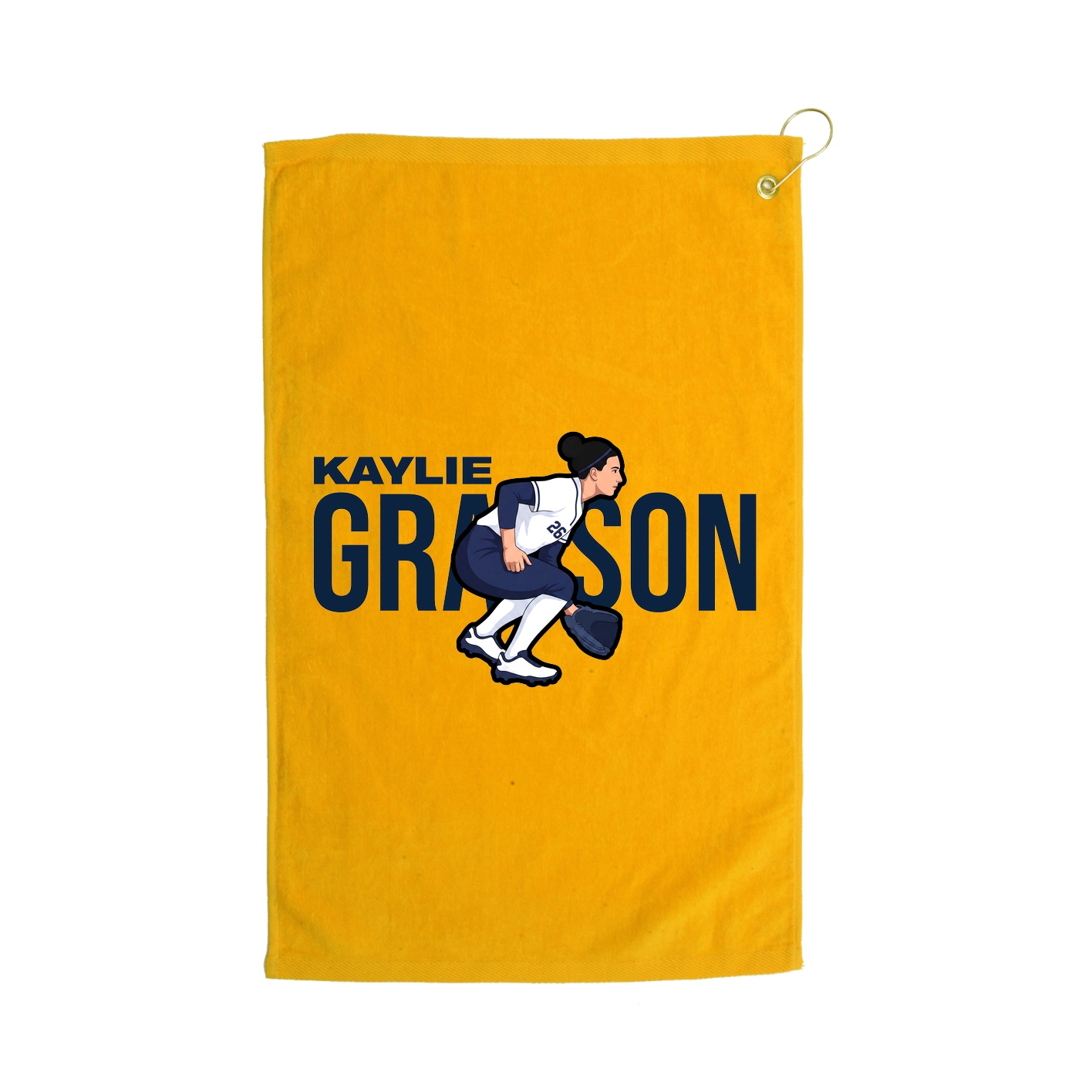 Golf Towel — Player Name in Gold