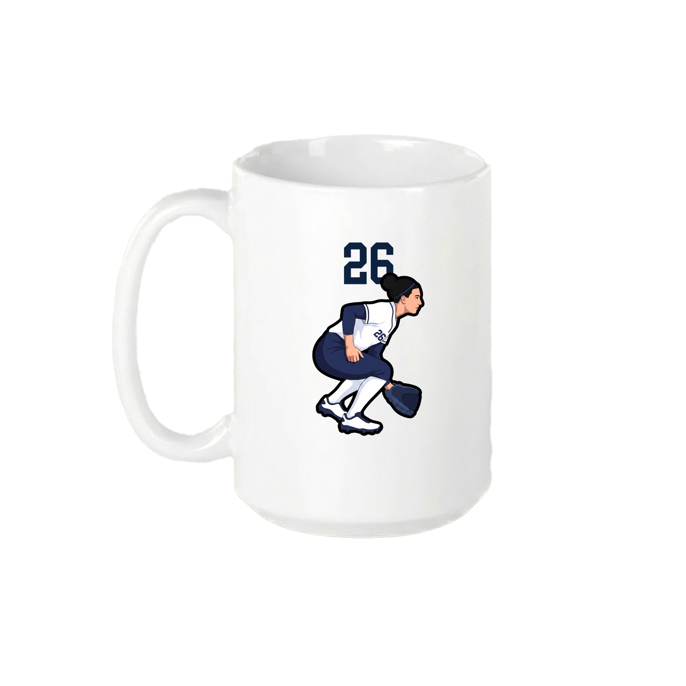 15oz Coffee Mug — Number Top in White