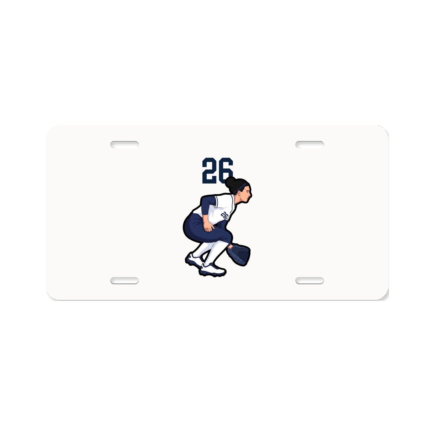 License Plate — Number Top in Classic