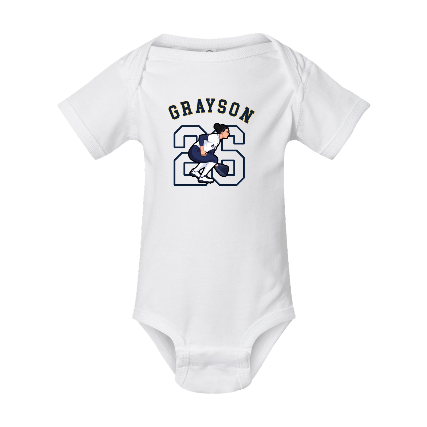 Baby Onesie — Shirsey Arch in White