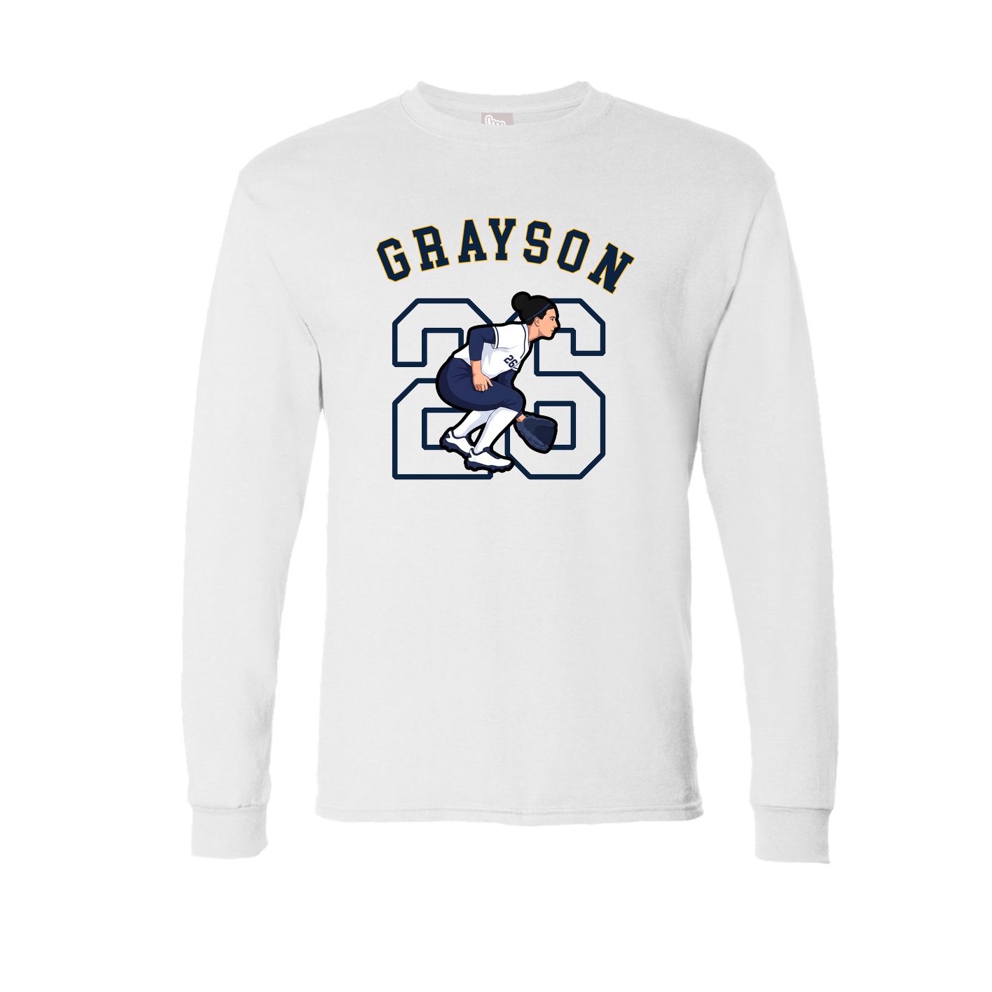 Long Sleeve Tee — Shirsey Arch in White