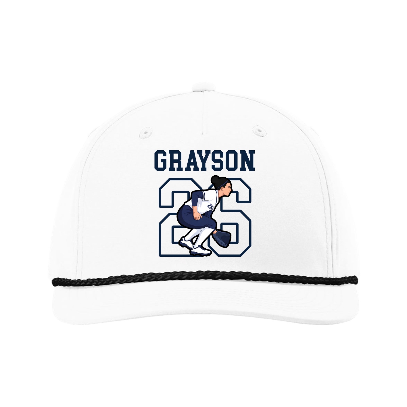 Five-Panel Classic Rope Cap — Shirsey in White