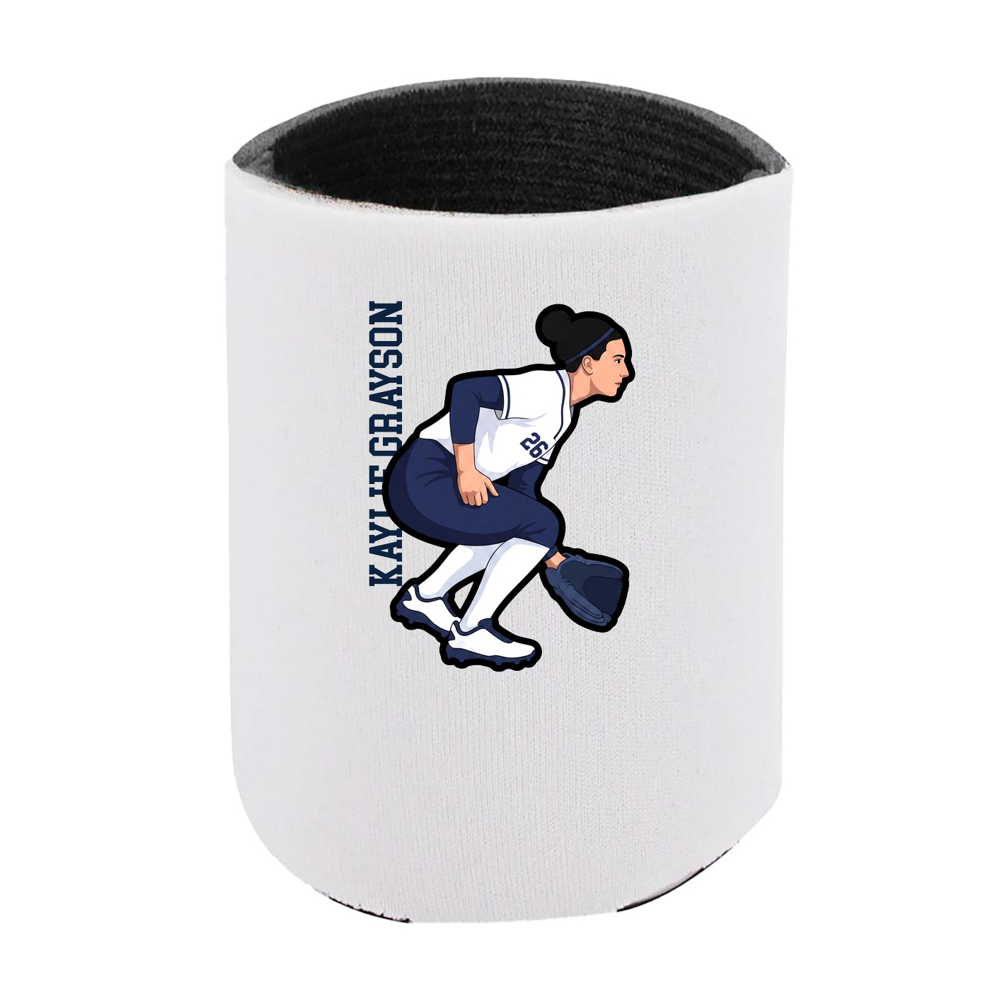 Can Holder — Name Vertical in White