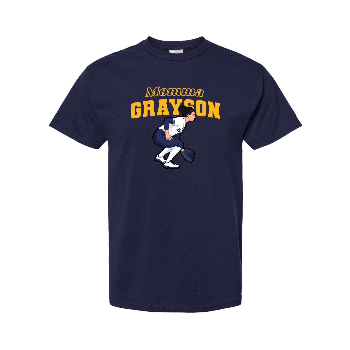 Youth Tee — Mothers Day Block in Navy