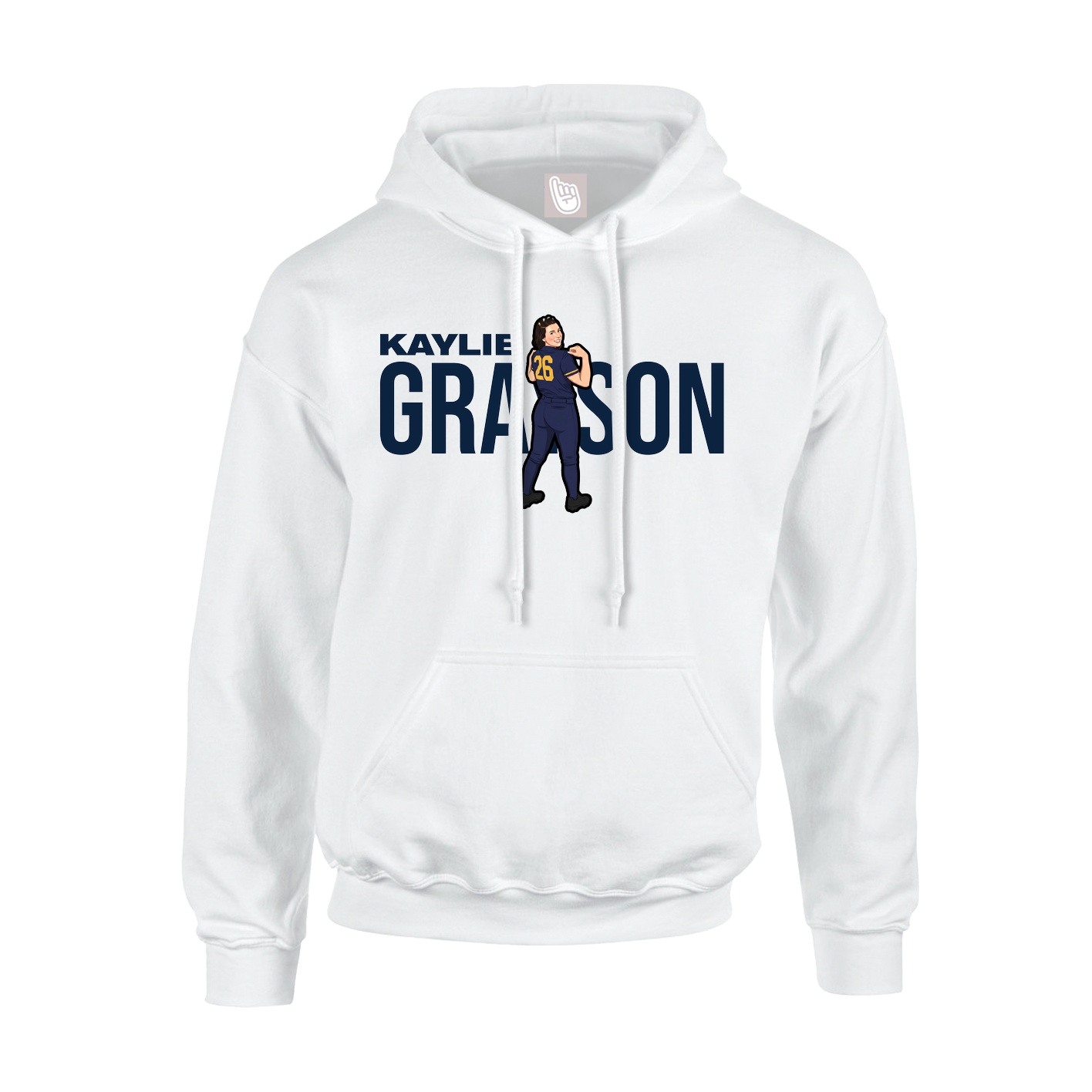 Youth Hoodie — Player Name in White