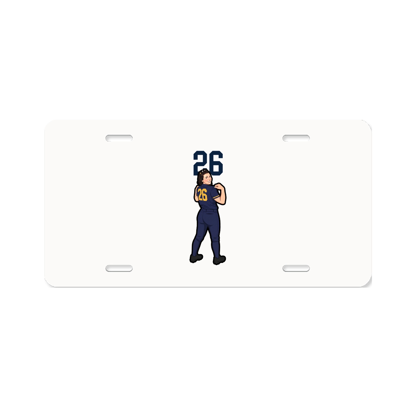 License Plate — Number Top in Classic