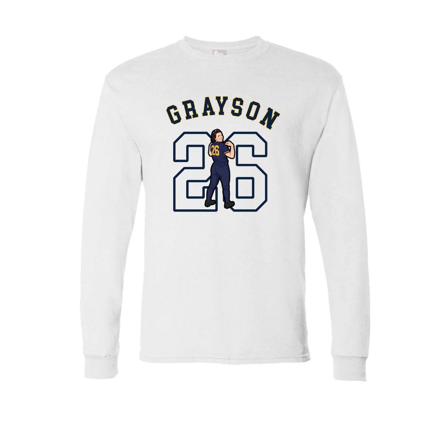 Long Sleeve Tee — Shirsey Arch in White