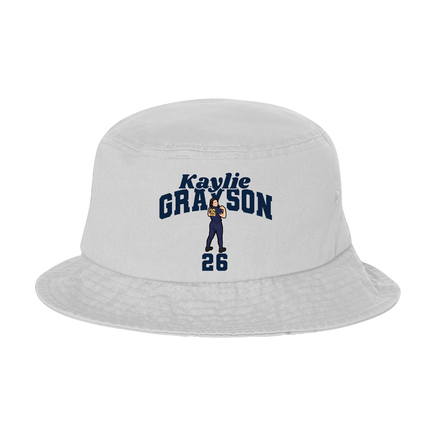 Bucket Cap — Signature Arch in White