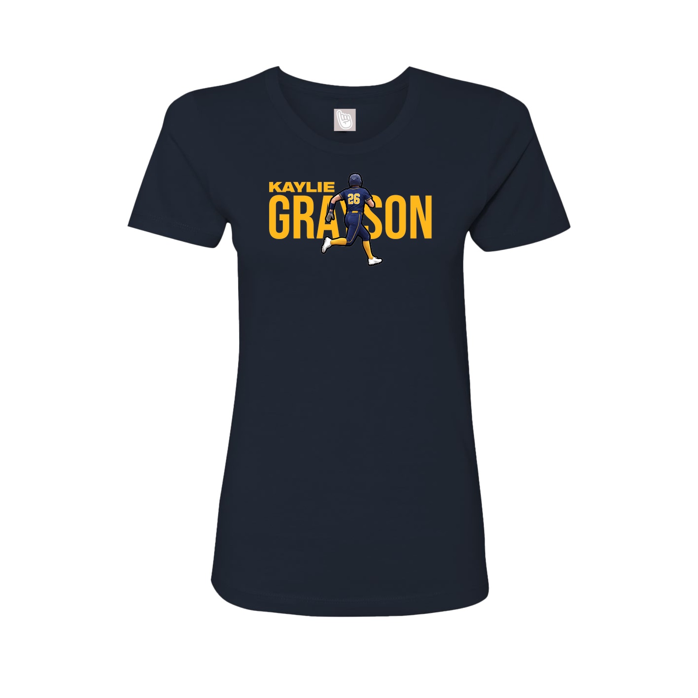 Womens Tee — Player Name in Navy