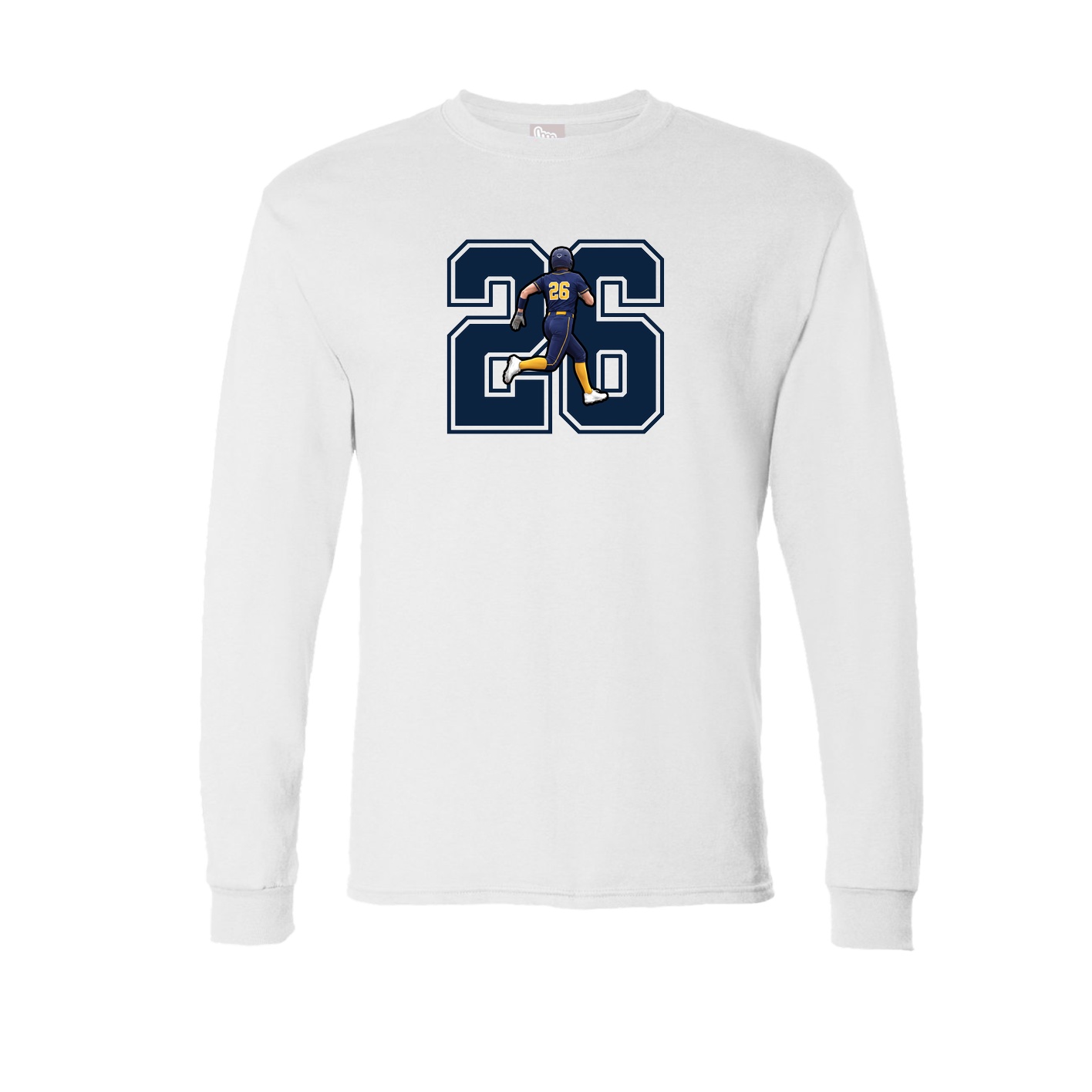 Long Sleeve Tee — Number in White