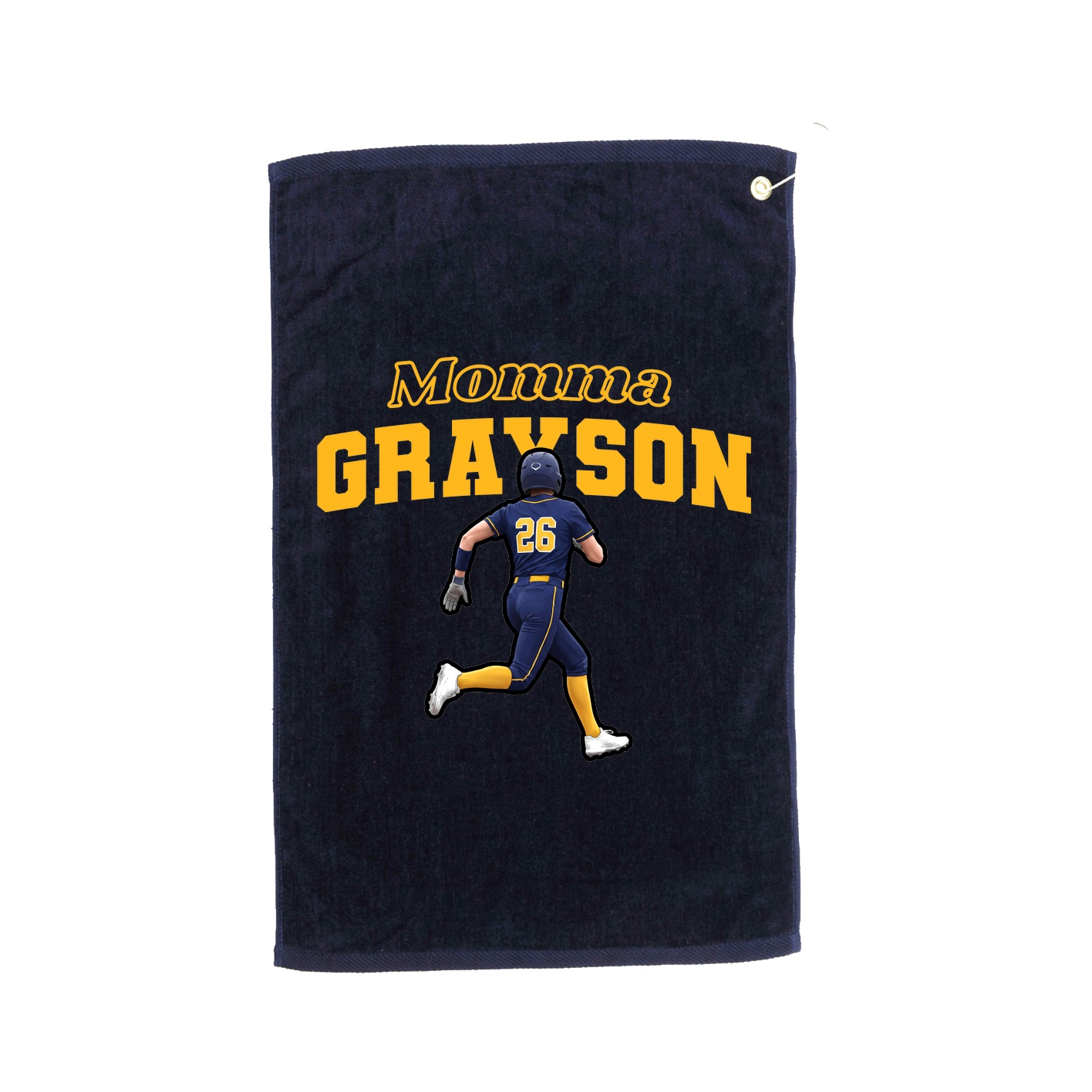 Golf Towel — Mothers Day Block in Navy