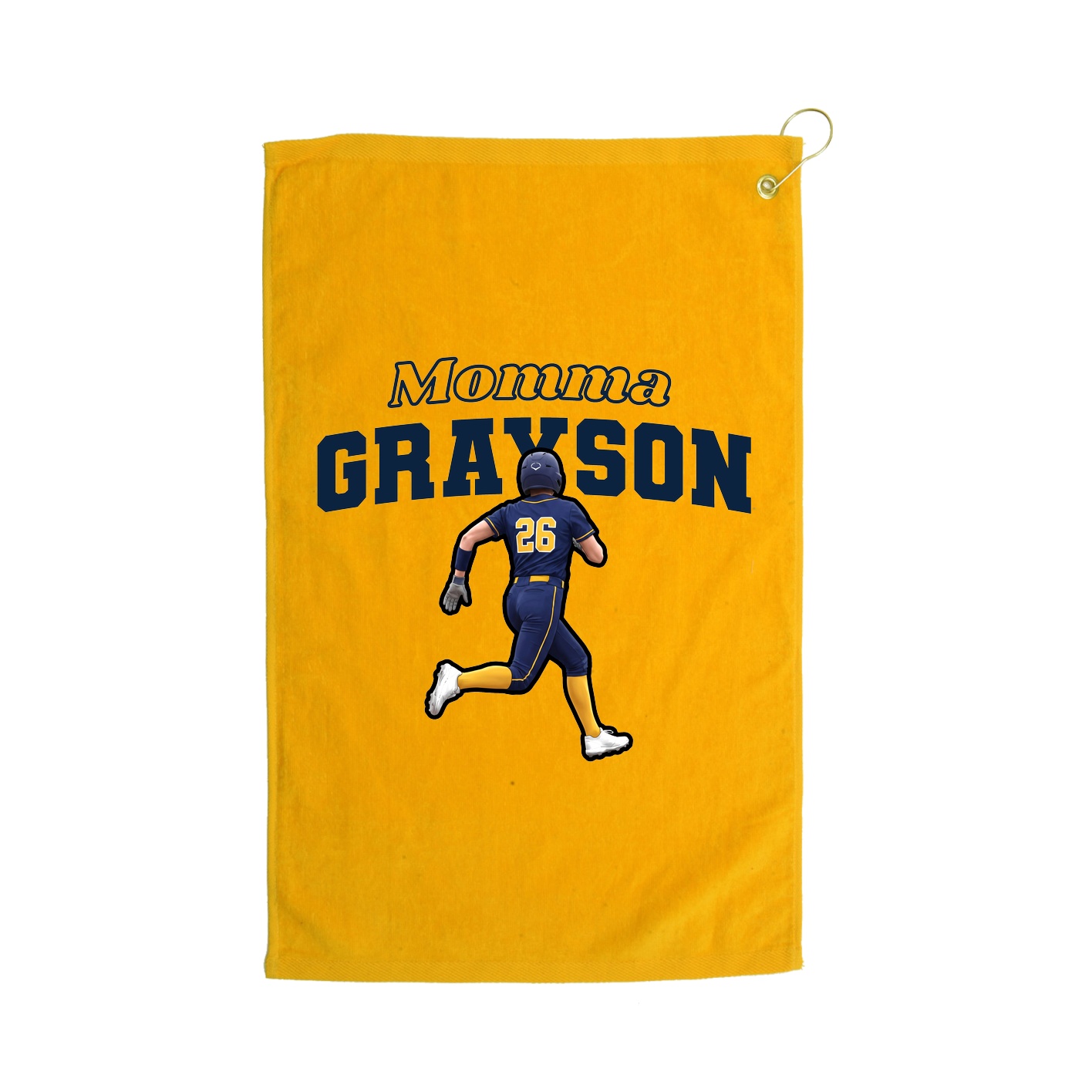 Golf Towel — Mothers Day Block in Gold