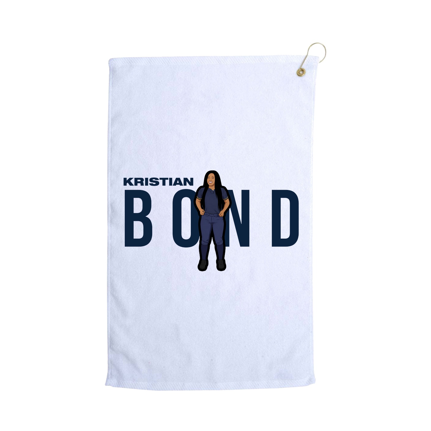 Golf Towel — Player Name in White