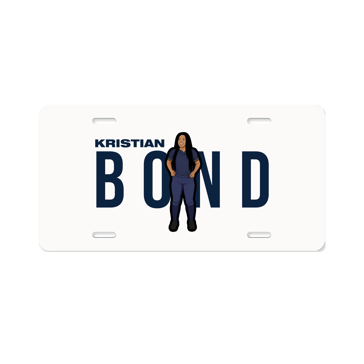 License Plate — Player Name in Classic