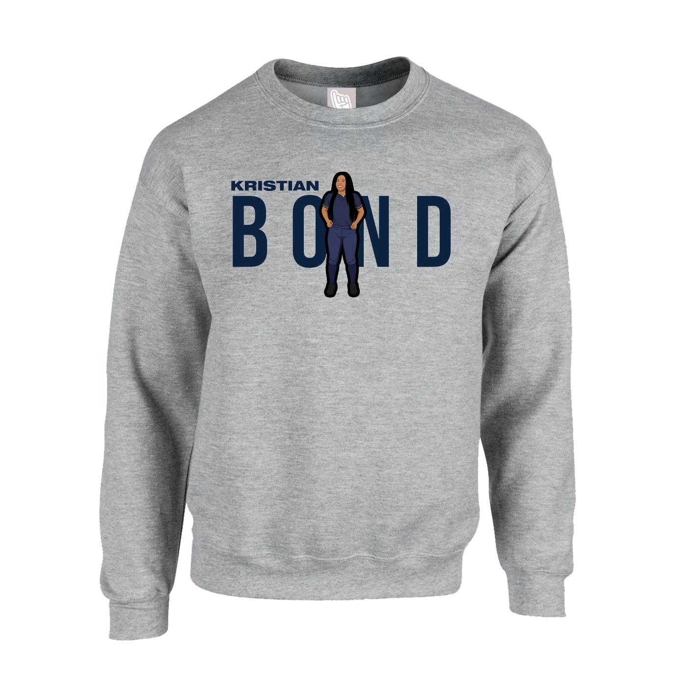 Fleece Crew — Player Name in Grey