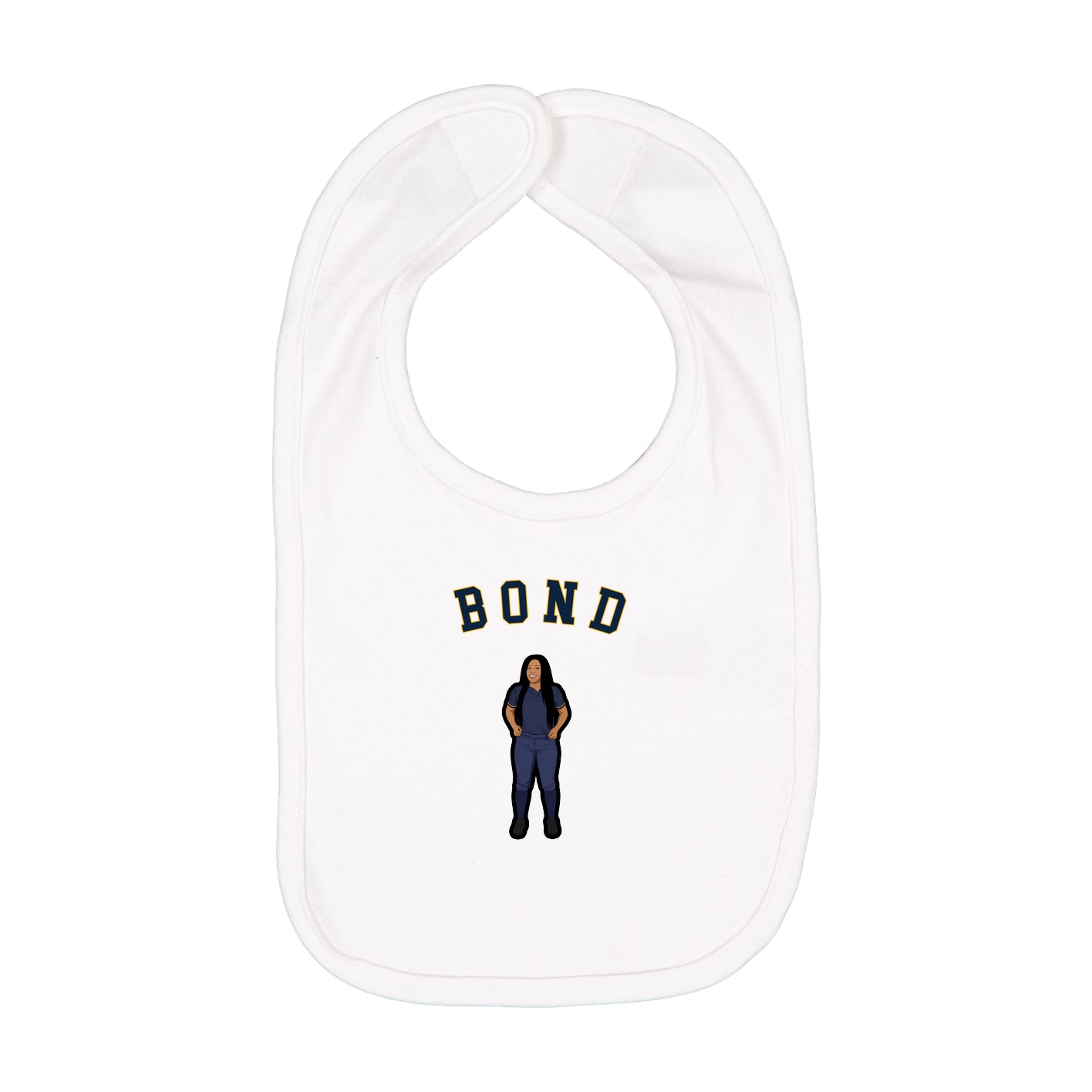 Infant Bib — Shirsey Arch in White