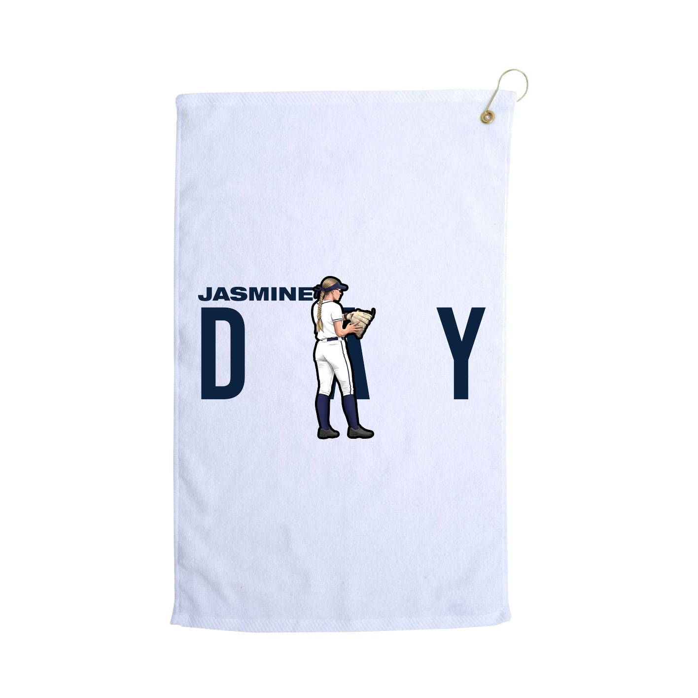 Golf Towel — Player Name in White