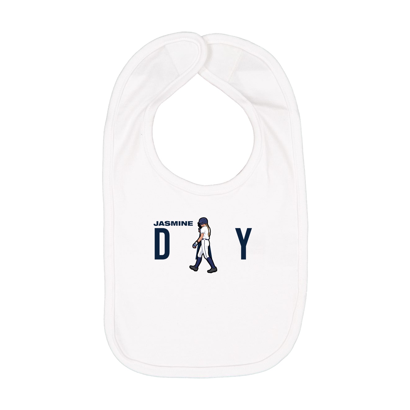 Infant Bib — Player Name in White