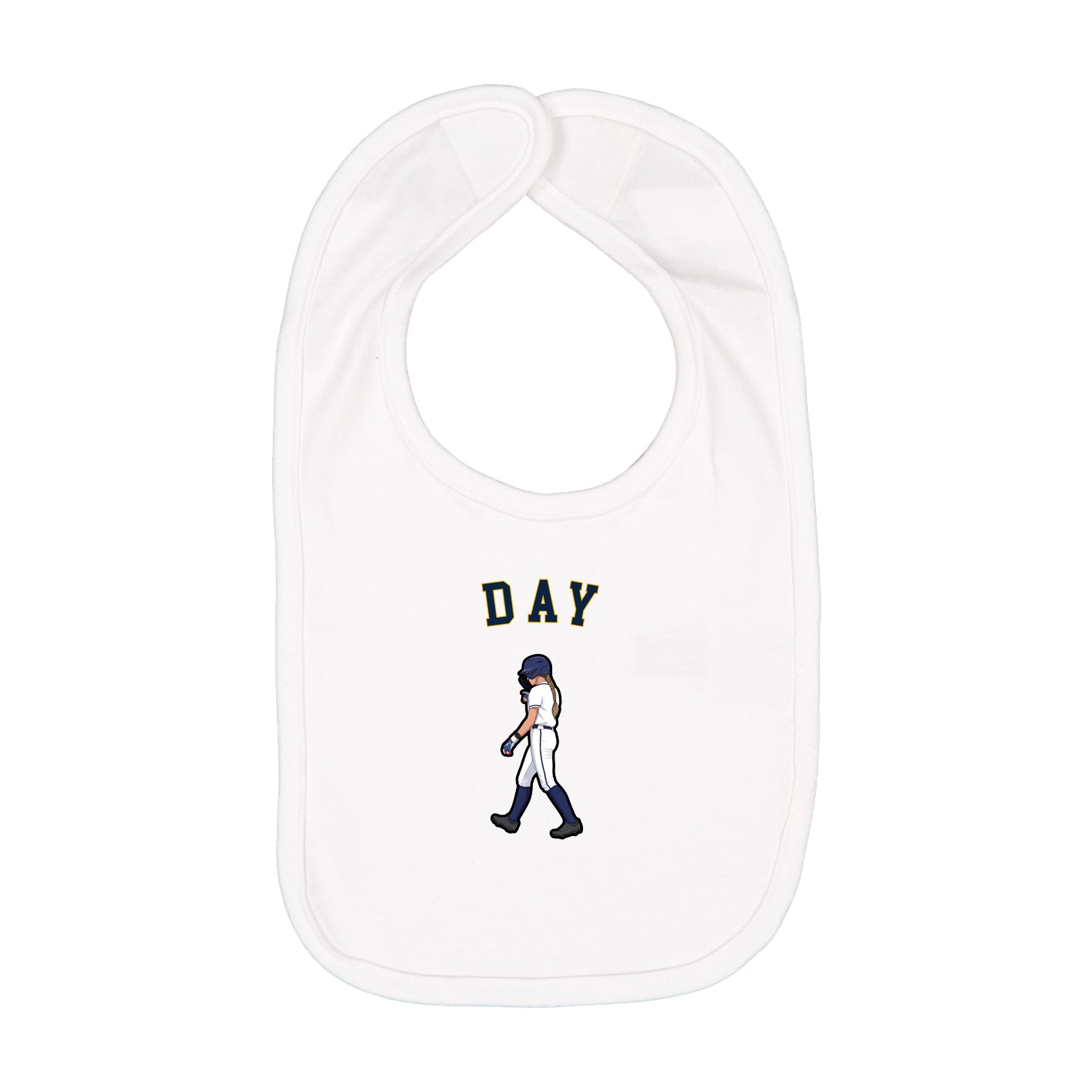 Infant Bib — Shirsey Arch in White