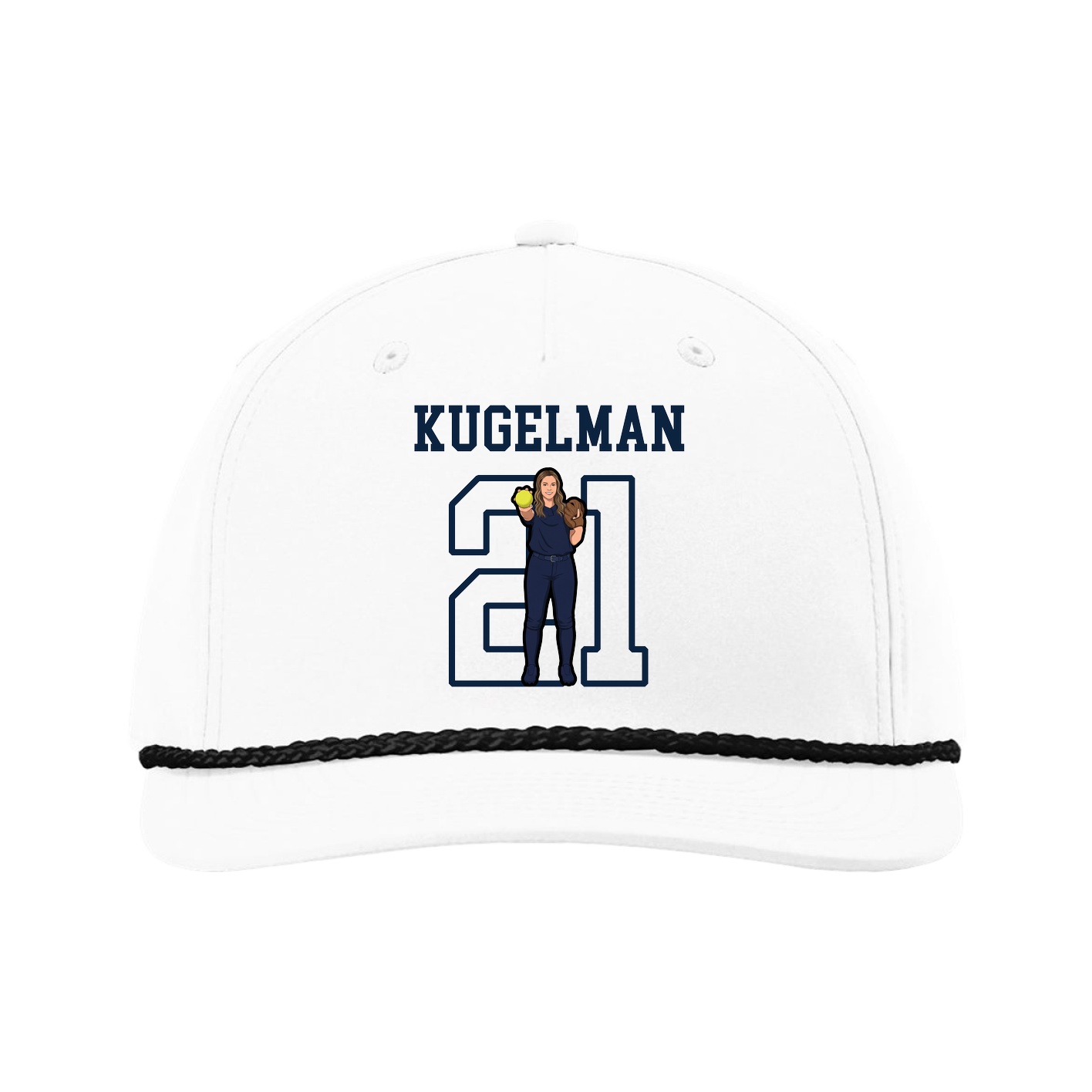 Five-Panel Classic Rope Cap — Shirsey in White