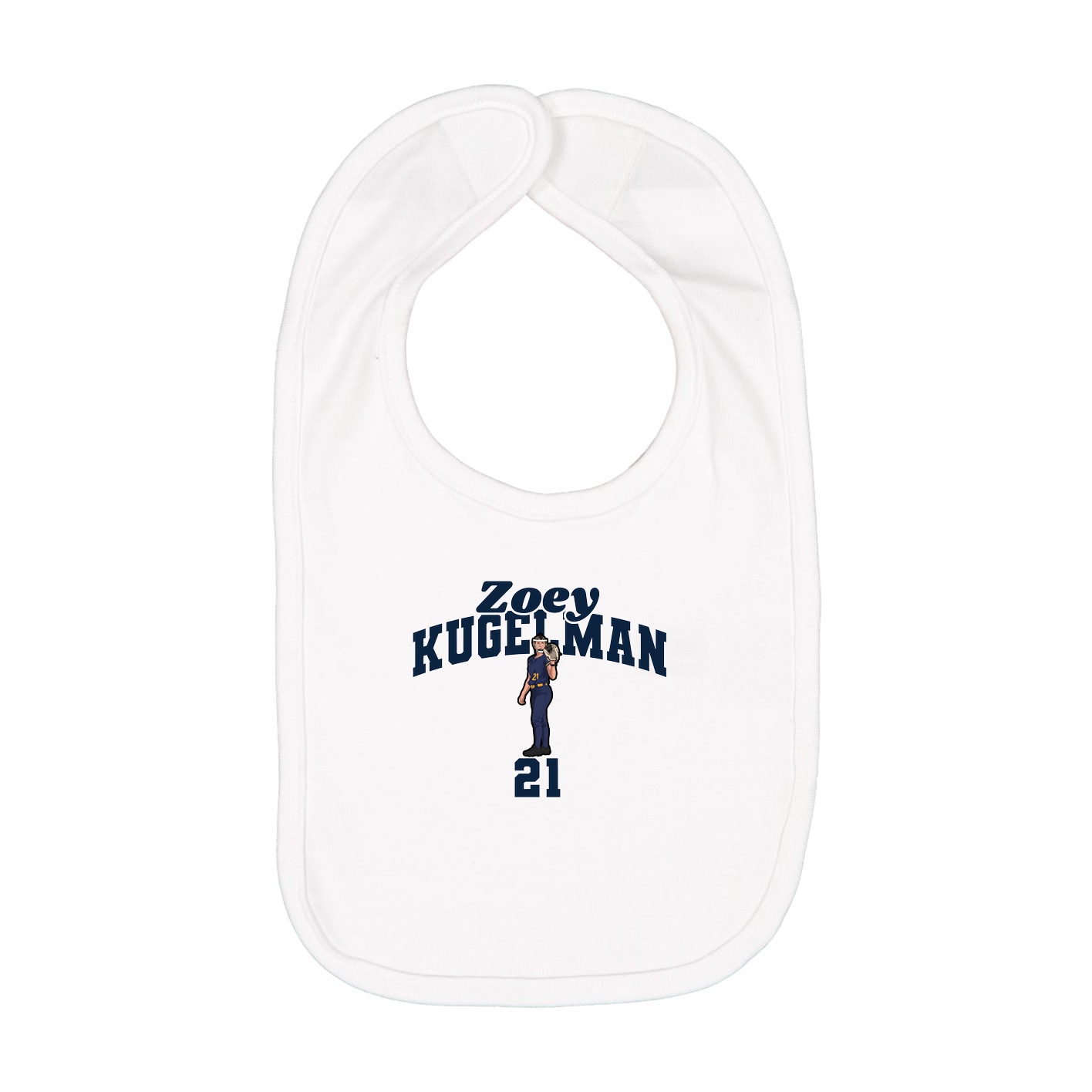 Infant Bib — Signature Arch in White