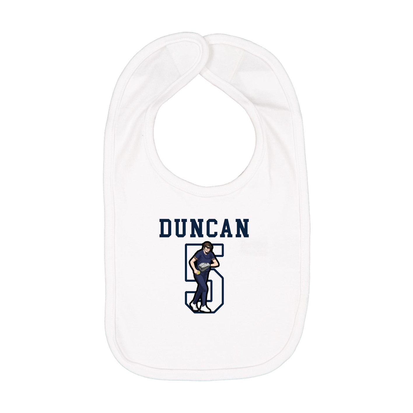 Infant Bib — Shirsey in White