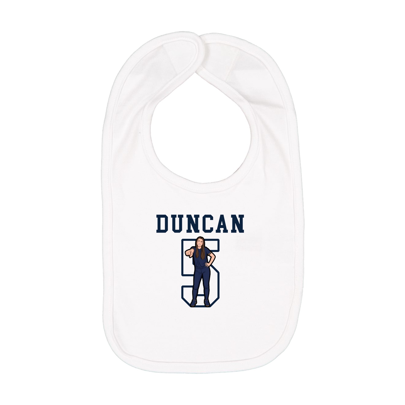 Infant Bib — Shirsey in White