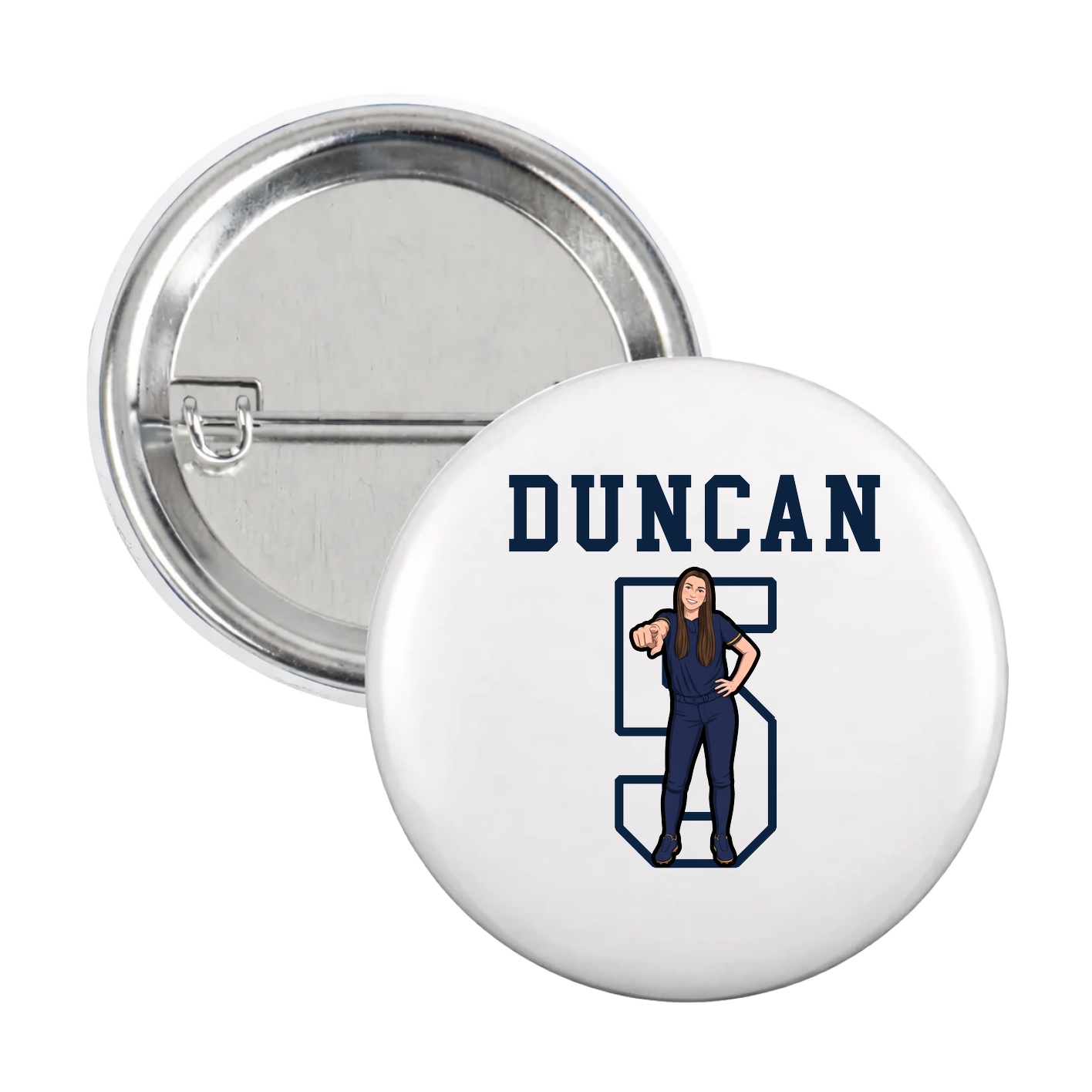 Game Day Button — Shirsey in White