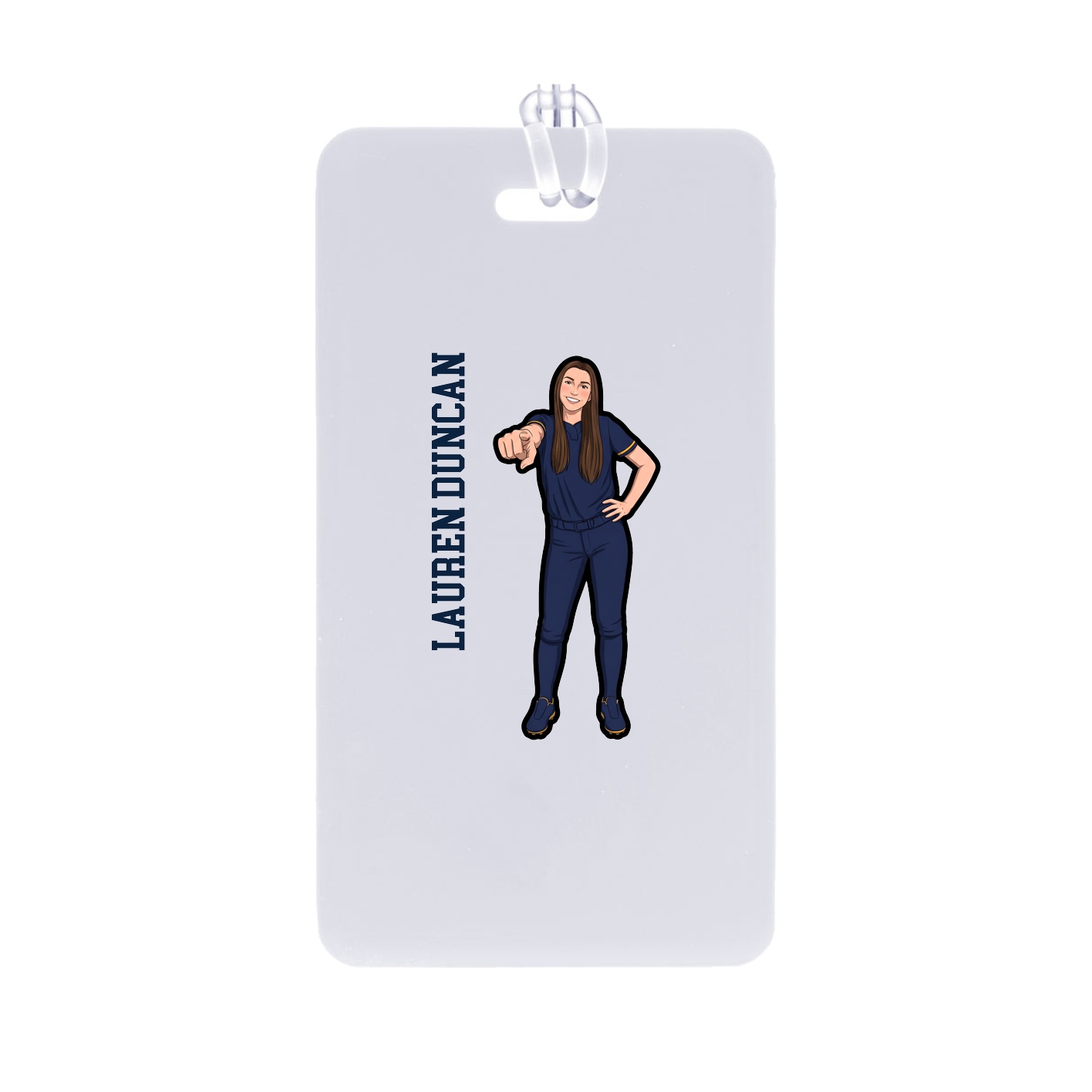 Bag Tag — Name Vertical in Classic